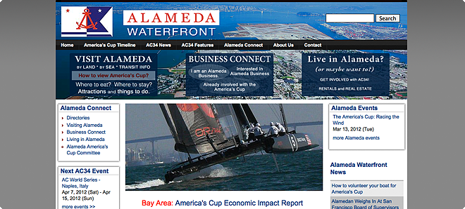Alameda Waterfront - America's Cup 34 on San Francisco Bay