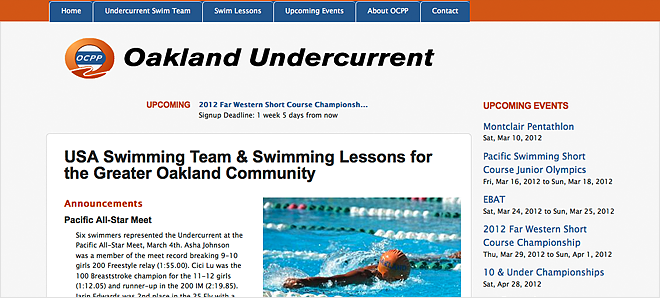 Oakland Undercurrent Swim Team and Lessons