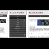 Responsive design for all devices. Middle view has navbar expanded.
